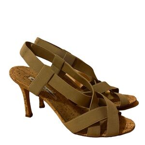 Strappy Manolo Blahnik Cork Heels